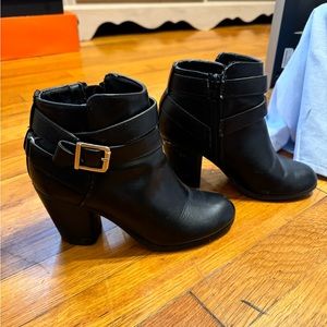 Black Leather Booties